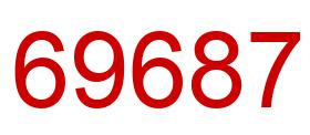 Number 69687 red image