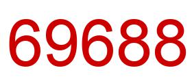 Number 69688 red image