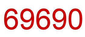 Number 69690 red image