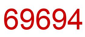 Number 69694 red image