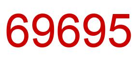 Number 69695 red image