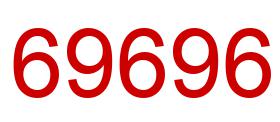 Number 69696 red image
