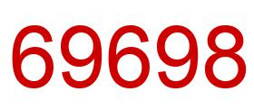 Number 69698 red image