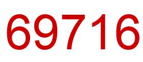 Number 69716 red image