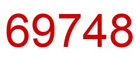Number 69748 red image