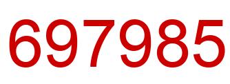 Number 697985 red image