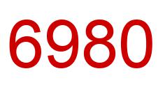 Number 6980 red image