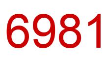 Number 6981 red image