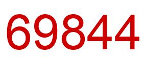Number 69844 red image