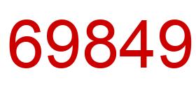 Number 69849 red image