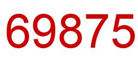 Number 69875 red image