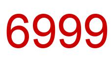 Number 6999 red image