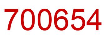 Number 700654 red image