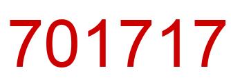 Number 701717 red image