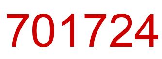 Number 701724 red image