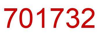 Number 701732 red image
