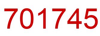 Number 701745 red image