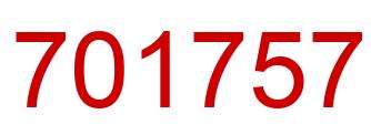 Number 701757 red image