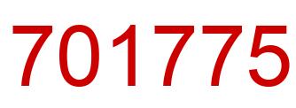 Number 701775 red image
