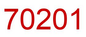 Number 70201 red image