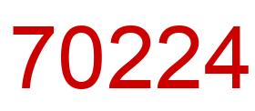 Número 70224 imagen rojo