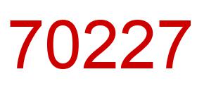 Number 70227 red image