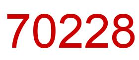 Number 70228 red image