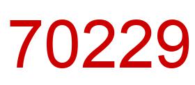 Number 70229 red image