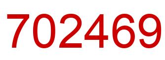 Number 702469 red image