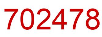 Number 702478 red image