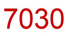 Number 7030 red image