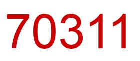 Number 70311 red image