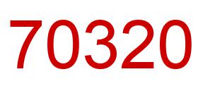 Number 70320 red image