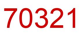 Number 70321 red image