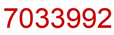 Number 7033992 red image