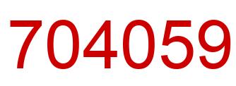 Número 704059 imagen rojo