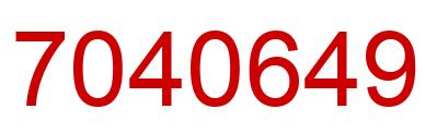 Número 7040649 imagen rojo