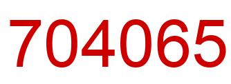 Número 704065 imagen rojo