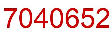 Número 7040652 imagen rojo