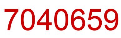 Number 7040659 red image