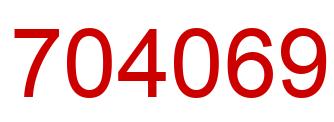 Número 704069 imagen rojo