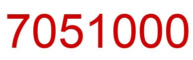 Number 7051000 red image