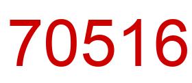 Number 70516 red image