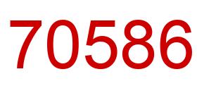 Number 70586 red image