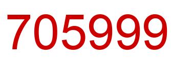 Number 705999 red image