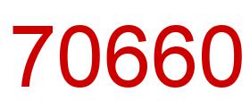 Number 70660 red image