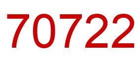 Number 70722 red image
