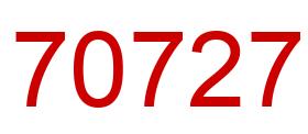 Number 70727 red image