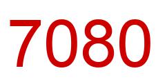 Number 7080 red image