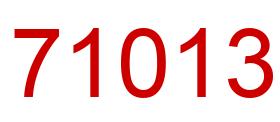 Number 71013 red image
